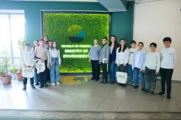 Մթնոլորտային օդի պահպանության վերաբերյալ  էկոկրթական դաս Շրջակա միջավայրի նախարարությունում