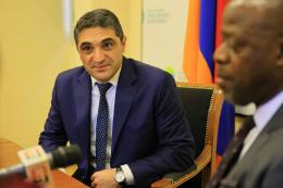 Alain-Richard Donwahi, President of the 15th session of the Conference of the Parties (COP15) of the UN Convention to Combat Desertification is in Armenia