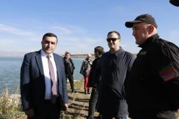 100,000 small fish of the "Gegharkun" type of Sevan trout were released into Lake Sevan