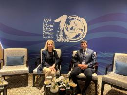 Deputy Minister of Environment Tigran Gabrielyan met with the head of the French delegation, Barbara Pompili