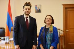 Minister Hambardzum Matevosyan Met with Kirsti Narinen, Ambassador Extraordinary and Plenipotentiary of the Republic of Finland to the Republic of Armenia