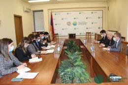 RA Minister of Environment Romanos Petrosyan received Ambassador Extraordinary and Plenipotentiary H.E. Mr. Sergey Kopirkin