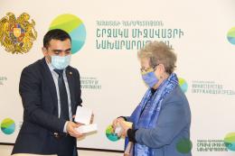 RA Minister of Environment Romanos Petrosyan received the delegation headed by Head of EU Delegation to Armenia, Ambassador Andrea Victorin
