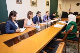 Minister of Environment Hakob Simidyan met the newly appointed Ambassador Extraordinary and Plenipotentiary of the United Arab Emirates (UAE) to the Republic of Armenia Mrs. Nariman Al-Mulla