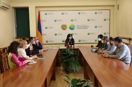 Deputy Minister of Environment Anna Mazmanyan met with the representatives of the Institute of Geological Sciences of the National Academy of Sciences of the Republic of Armenia