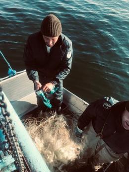 A special duty continues on Lake Sevan. 54 illegal fishing nets were removed from the lake