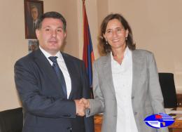ՀՀ բնապահպանության նախարար Արամ Հարությունյանն ընդունել է  Գերմանիայի վերակառուցման և զարգացման բանկի փոխնախագահ Եվա Վիտտին